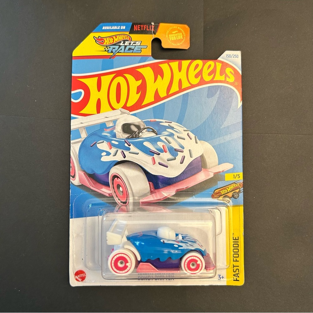 Fast Foodie Blue and White Toy Car